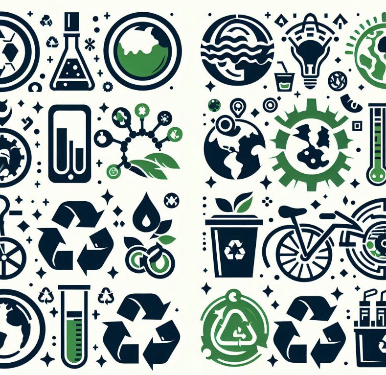 grafika przedstawiająca symbole ekologicznw
